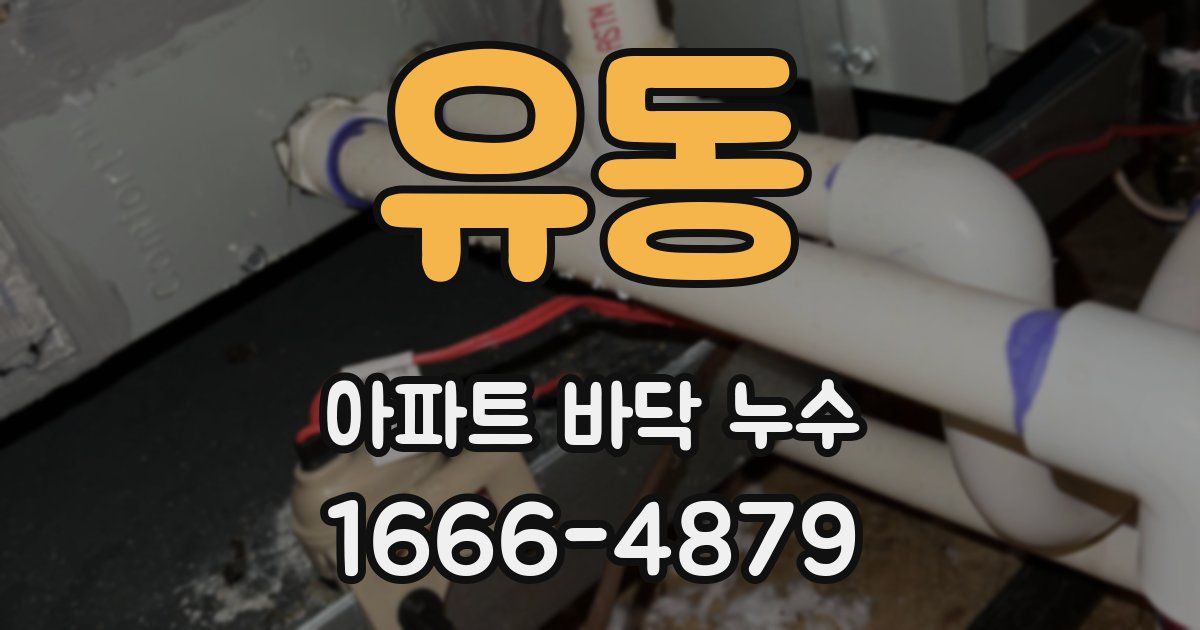 유동 아파트 바닥 누수