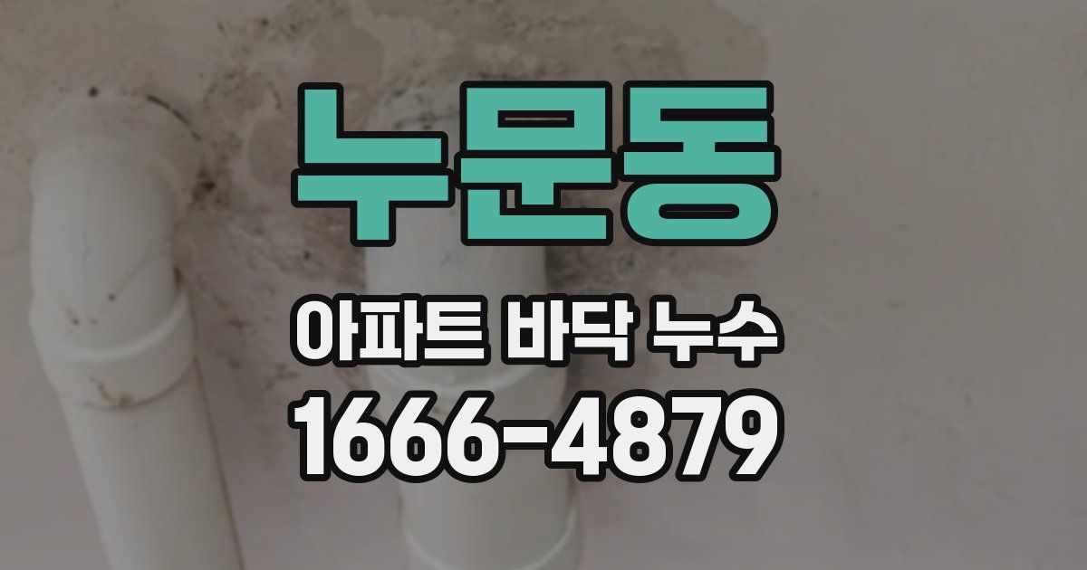 누문동 아파트 바닥 누수