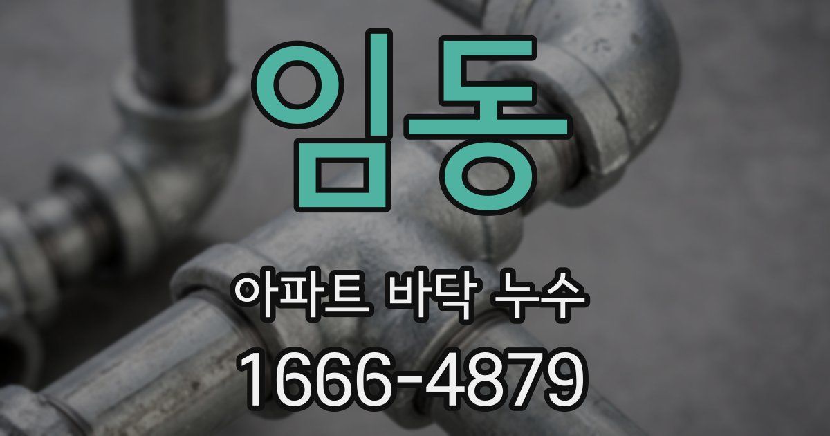 임동 아파트 바닥 누수