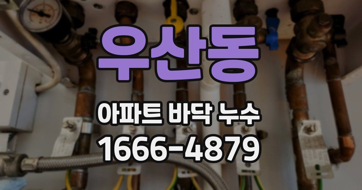 우산동 아파트 바닥 누수