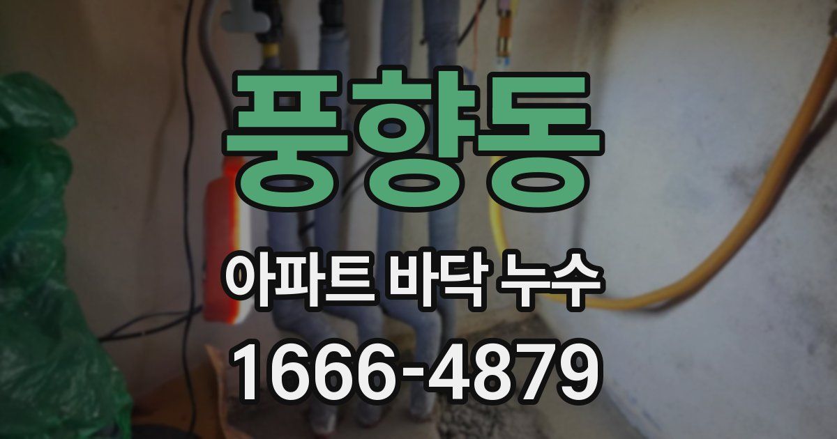 풍향동 아파트 바닥 누수