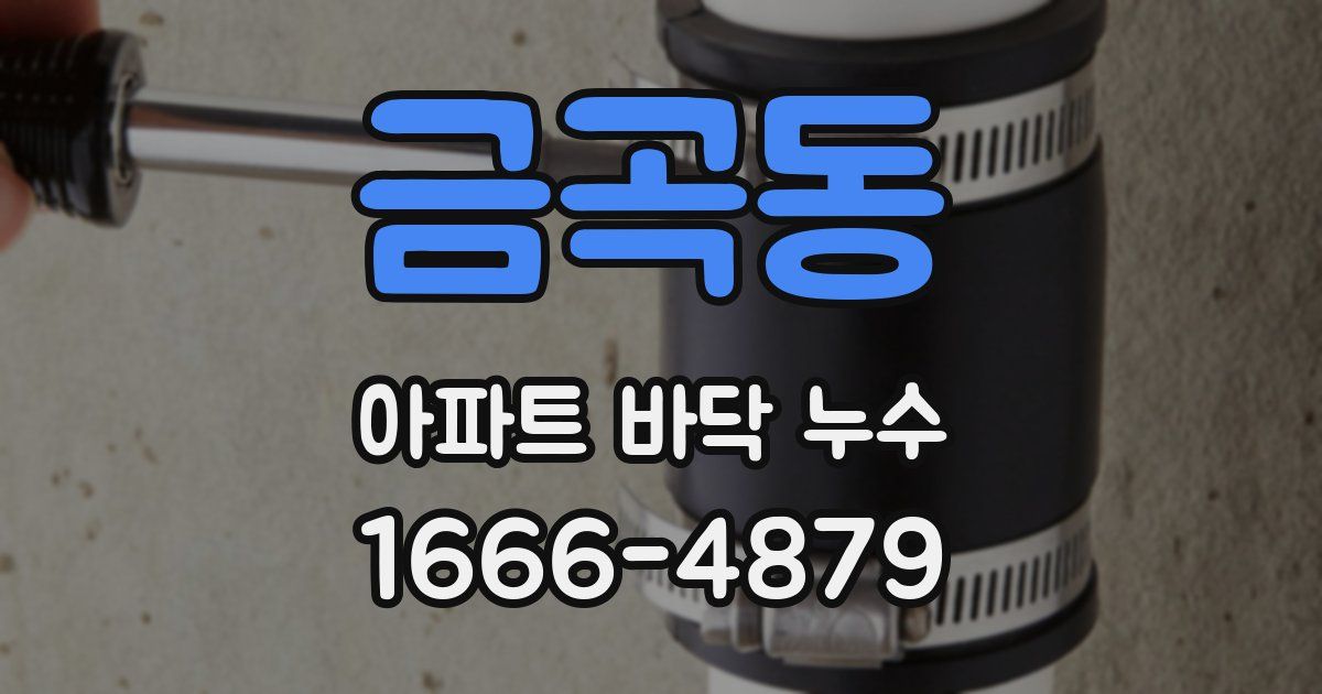 금곡동 아파트 바닥 누수