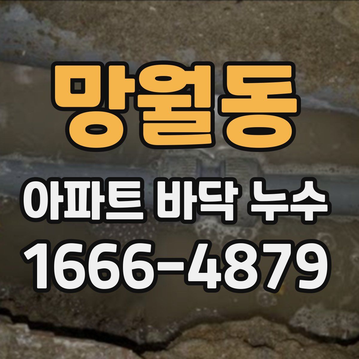 망월동 아파트 바닥 누수