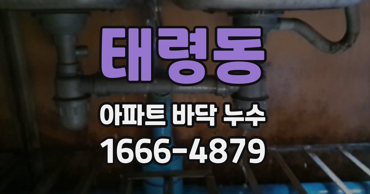 태령동 아파트 바닥 누수