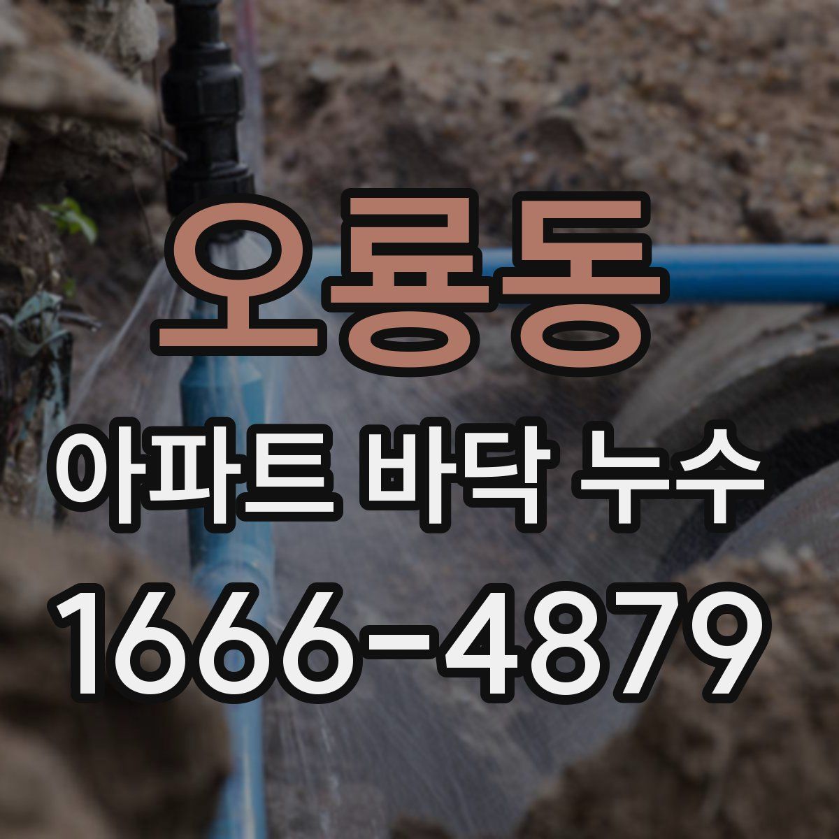 오룡동 아파트 바닥 누수