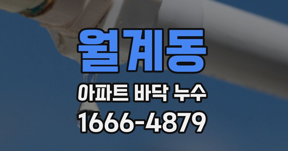 월계동 아파트 바닥 누수