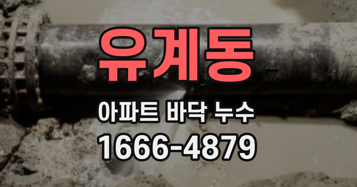 유계동 아파트 바닥 누수