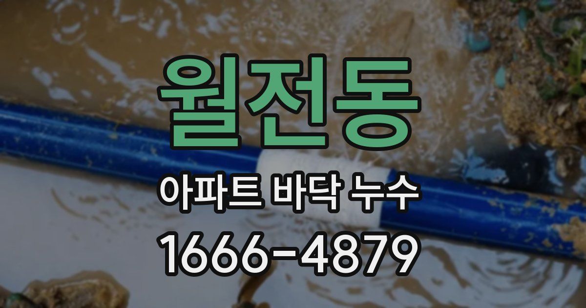 월전동 아파트 바닥 누수
