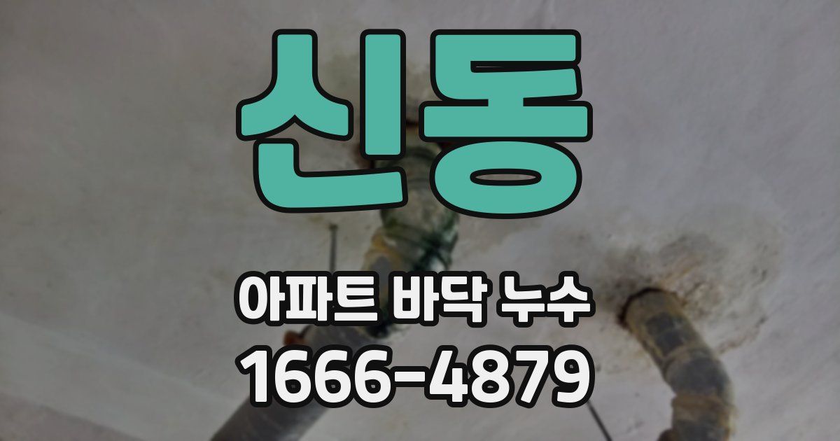 신동 아파트 바닥 누수