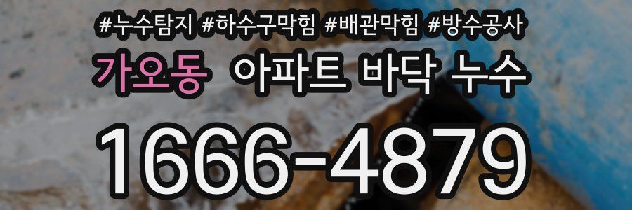 가오동 아파트 바닥 누수