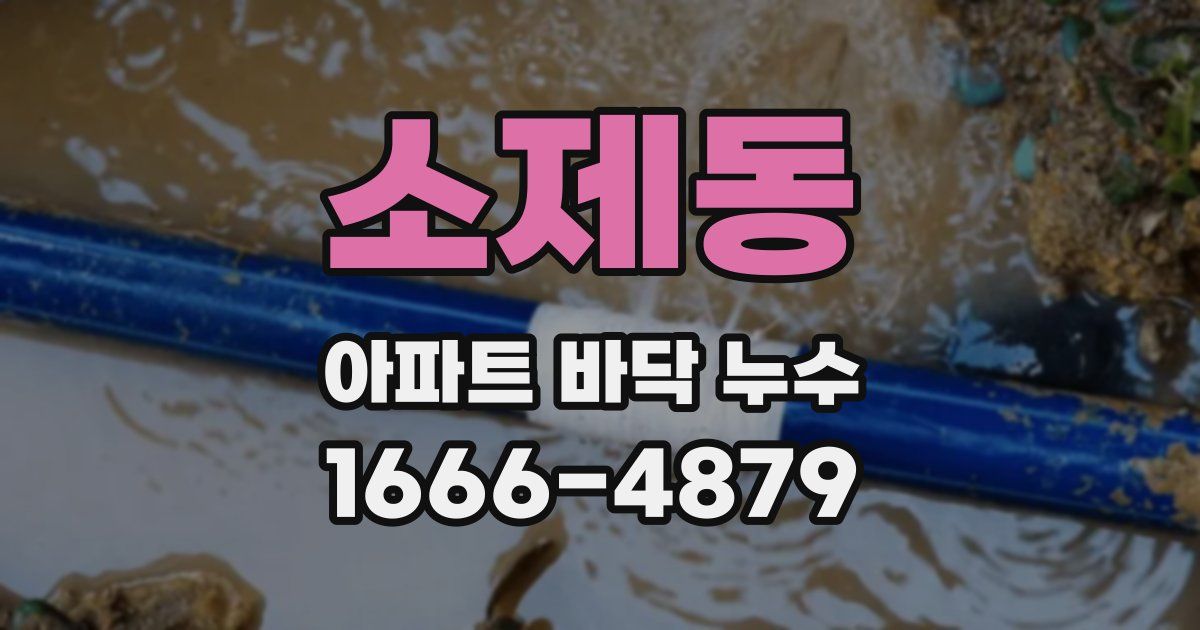 소제동 아파트 바닥 누수