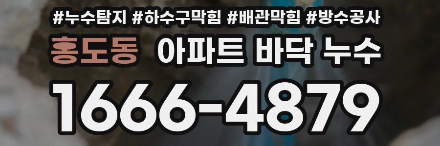 홍도동 아파트 바닥 누수