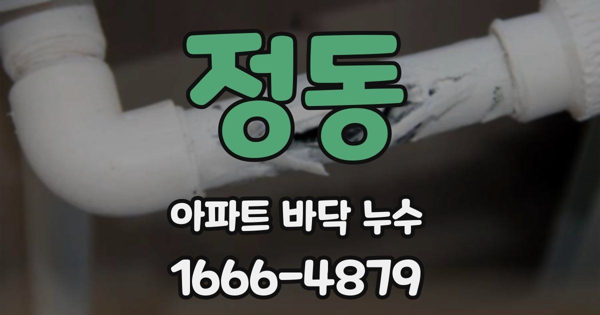 정동 아파트 바닥 누수