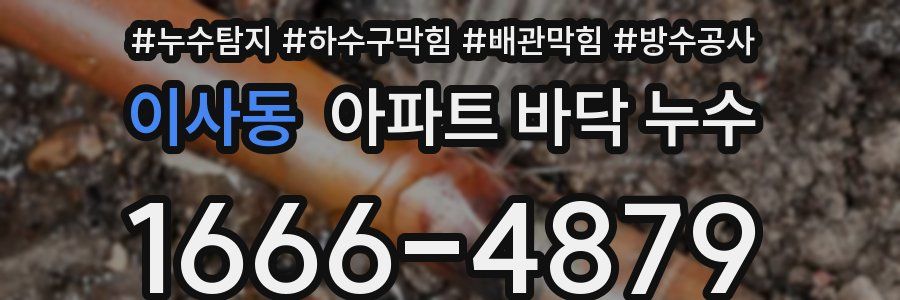 이사동 아파트 바닥 누수