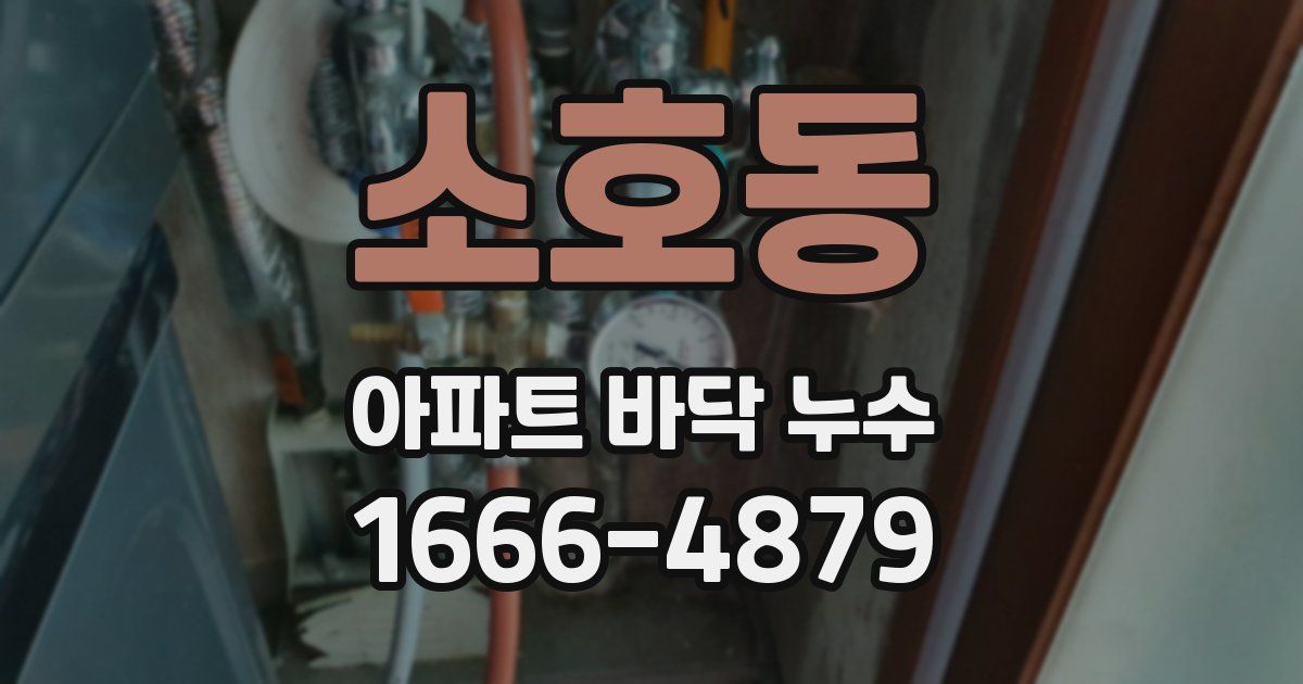 소호동 아파트 바닥 누수