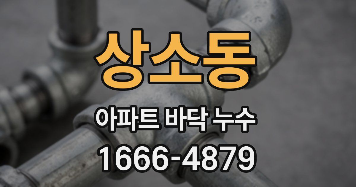 상소동 아파트 바닥 누수