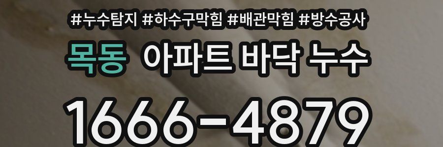 목동 아파트 바닥 누수