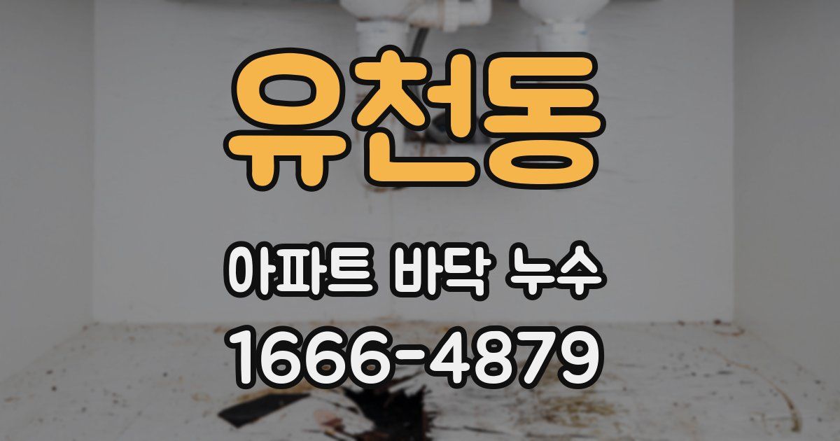 유천동 아파트 바닥 누수
