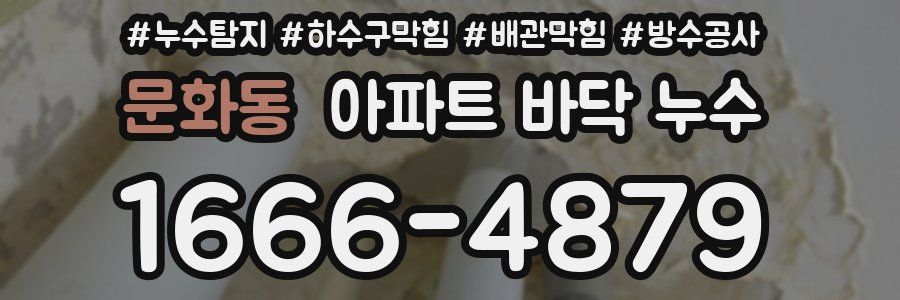 문화동 아파트 바닥 누수