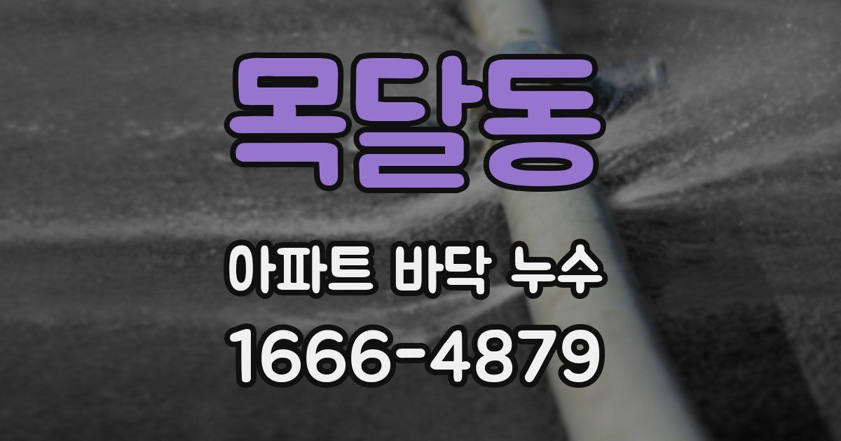 목달동 아파트 바닥 누수