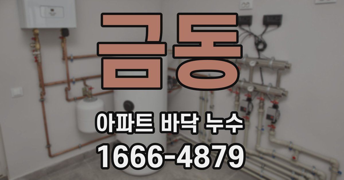금동 아파트 바닥 누수