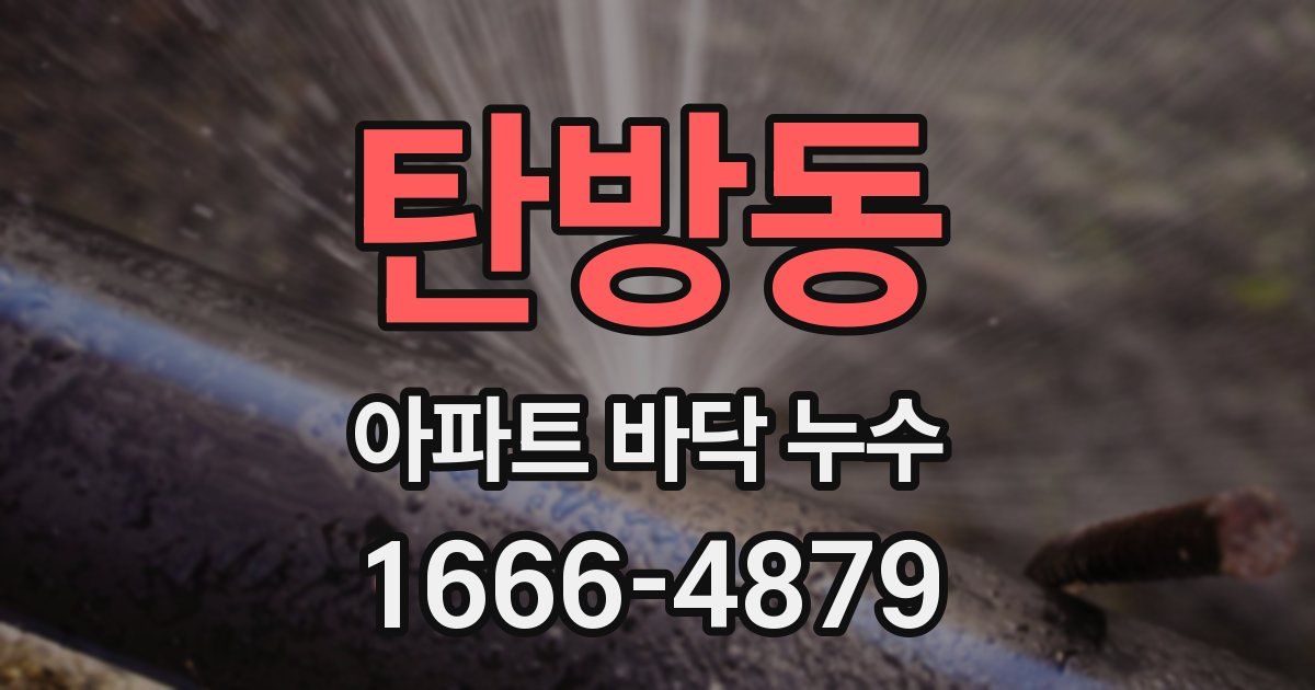 탄방동 아파트 바닥 누수