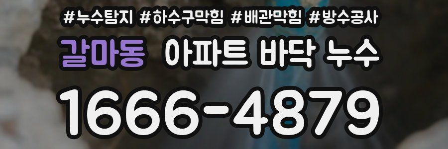 갈마동 아파트 바닥 누수