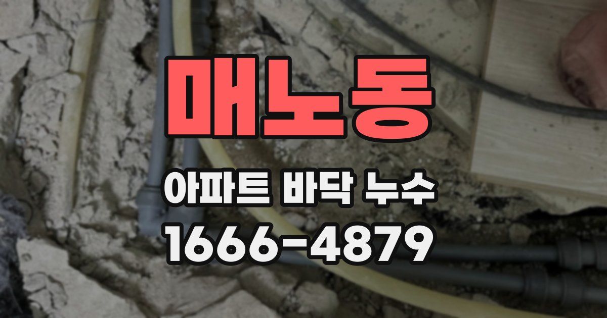매노동 아파트 바닥 누수