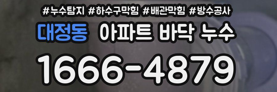 대정동 아파트 바닥 누수