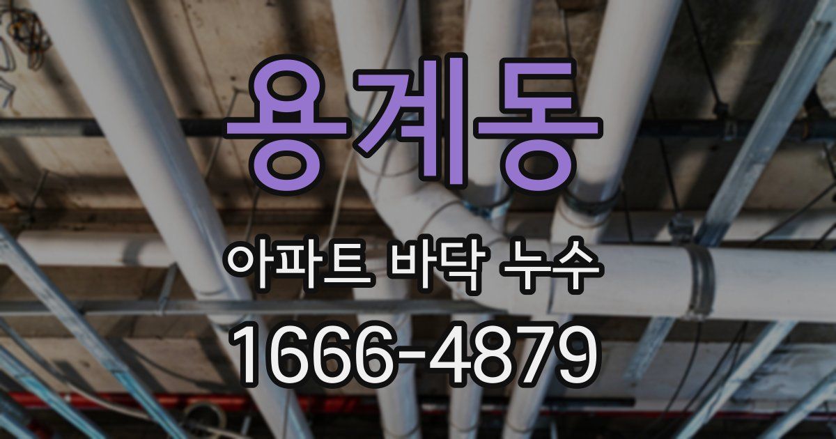 용계동 아파트 바닥 누수