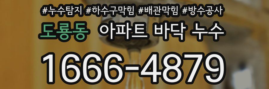 도룡동 아파트 바닥 누수