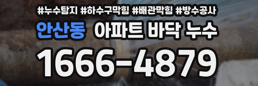안산동 아파트 바닥 누수