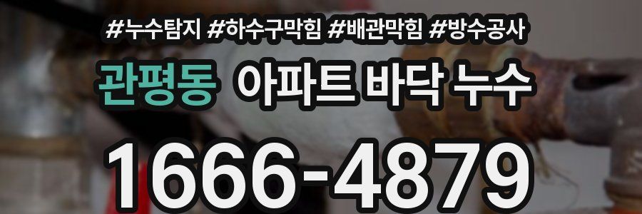 관평동 아파트 바닥 누수