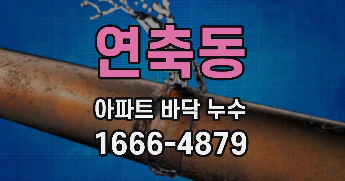 연축동 아파트 바닥 누수
