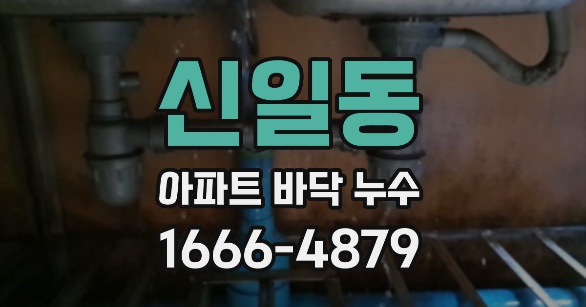 신일동 아파트 바닥 누수