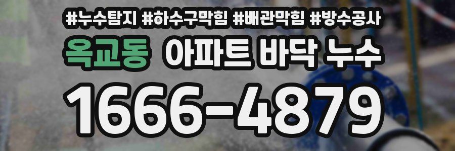 옥교동 아파트 바닥 누수