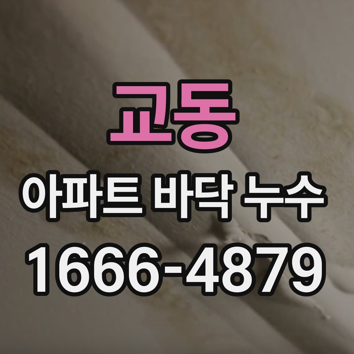교동 아파트 바닥 누수
