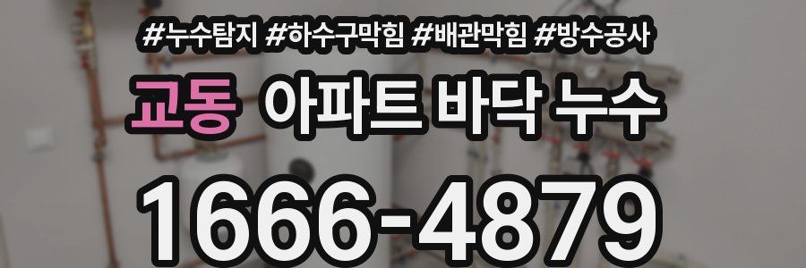 교동 아파트 바닥 누수