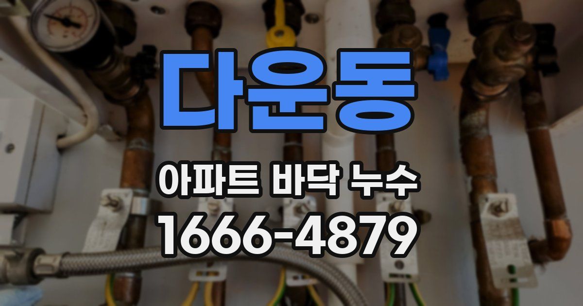 다운동 아파트 바닥 누수