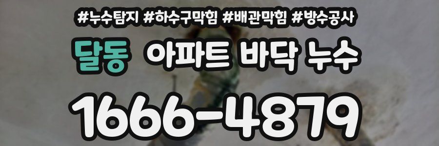 달동 아파트 바닥 누수