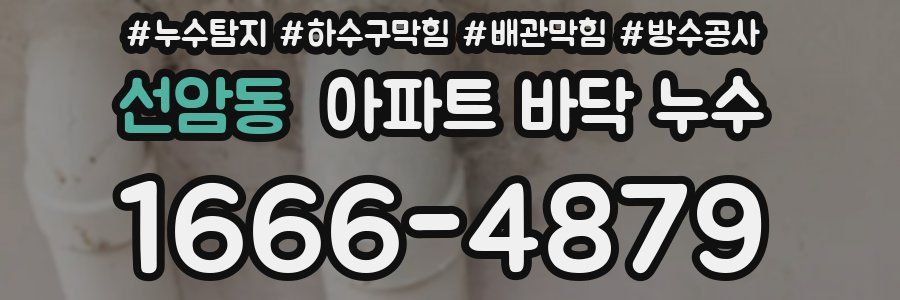 선암동 아파트 바닥 누수