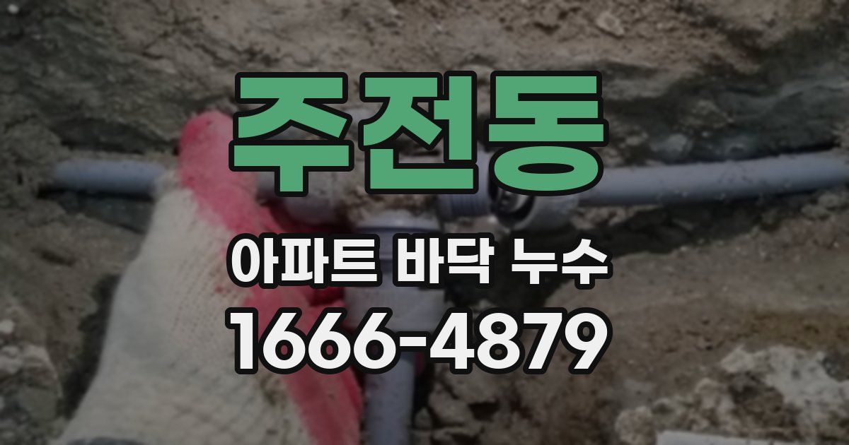 주전동 아파트 바닥 누수