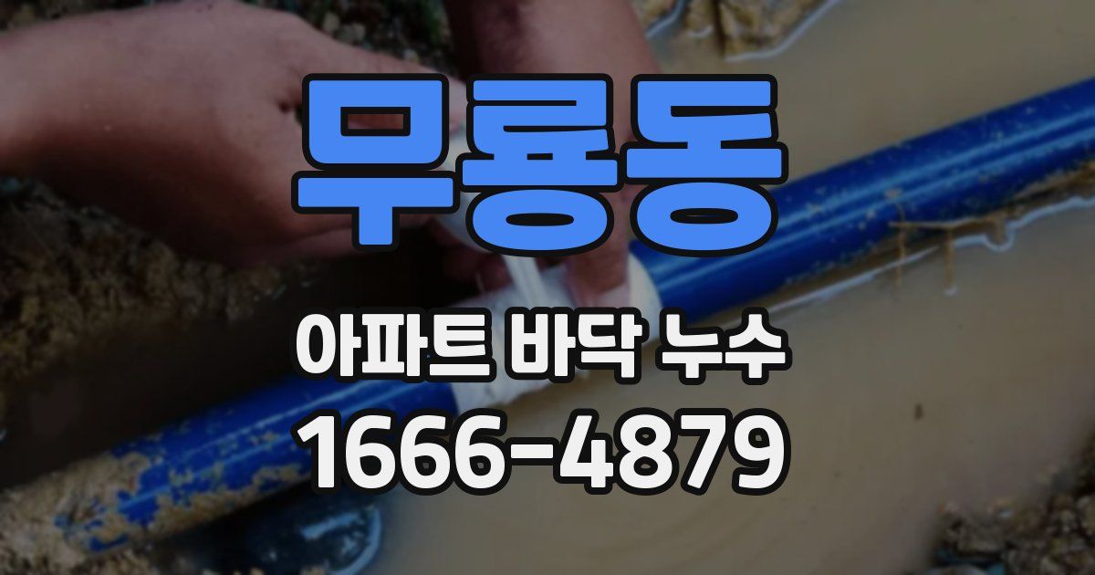무룡동 아파트 바닥 누수