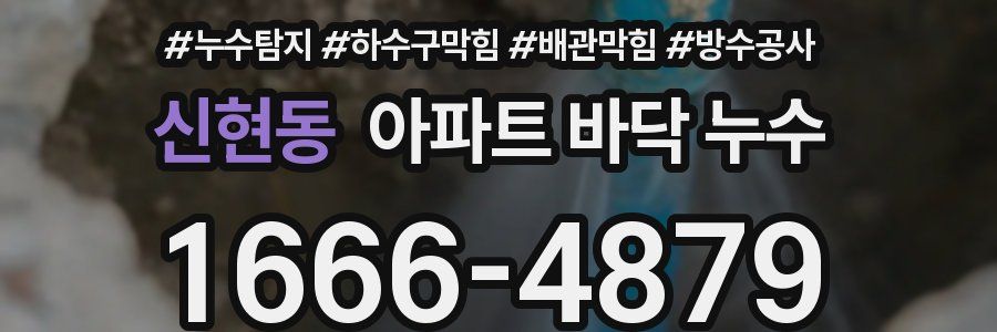 신현동 아파트 바닥 누수