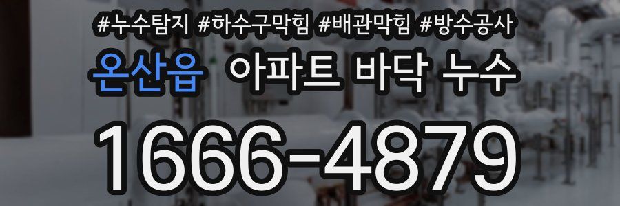 온산읍 아파트 바닥 누수