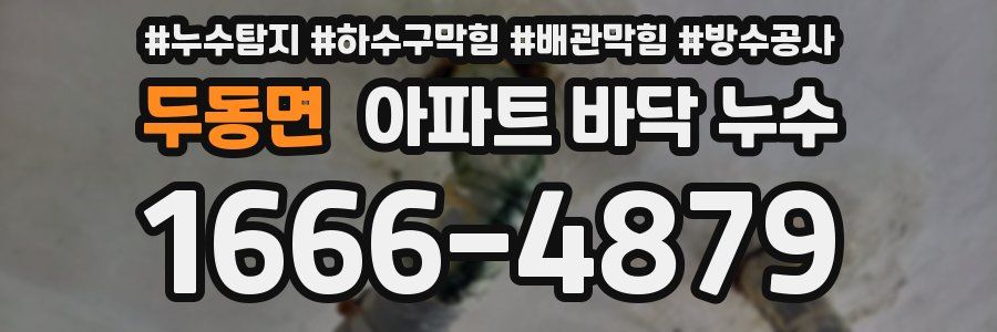 두동면 아파트 바닥 누수