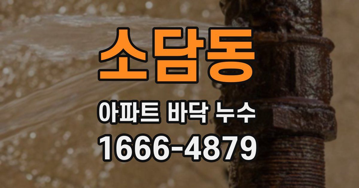 소담동 아파트 바닥 누수