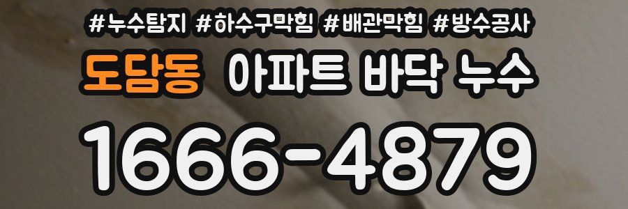 도담동 아파트 바닥 누수