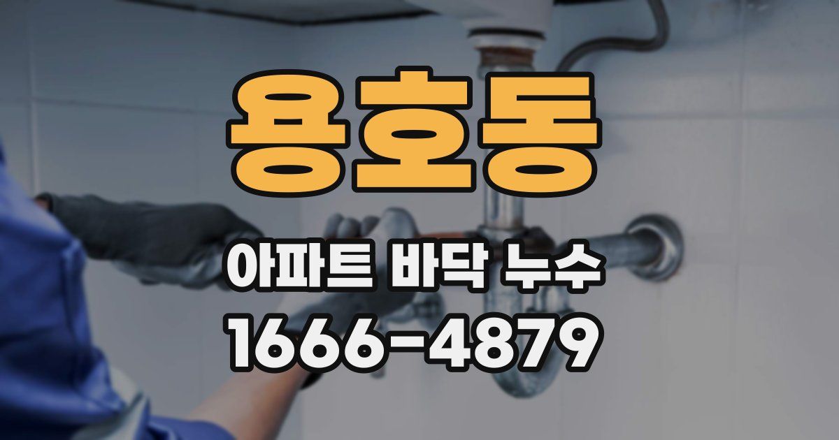 용호동 아파트 바닥 누수