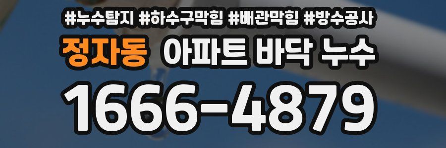 정자동 아파트 바닥 누수